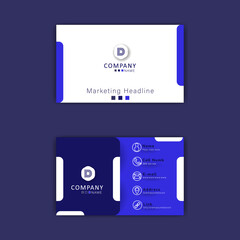 Minimalis trendy business card,identity card set  with blue and with color,elegant,modern,luxury design.