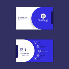 Minimalis trendy business card,identity card set  with blue and with color,elegant,modern,luxury design.