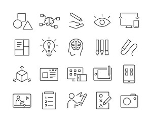 Design Icons - Vector Line. Editable Stroke.