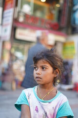 portrait of girl in the street