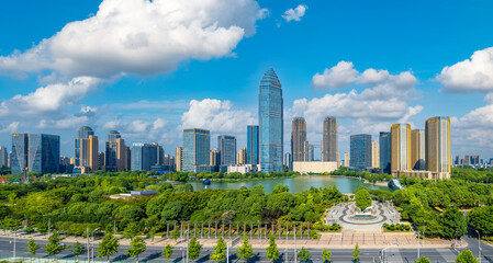 Scenery of Shaoxing CBD, Zhejiang Province, China