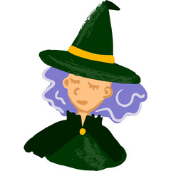 Witch with hat