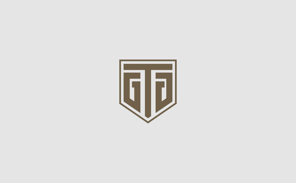Monogram GTA with badge stylish vector. Modern classic illustration letter T, G, and A.