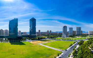 Fototapeta premium Scenery of Shaoxing CBD, Zhejiang Province, China