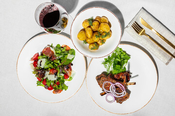 Three course lunch.