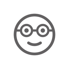 Fototapeta premium smile emoji icon . Perfect for website or social media application. vector sign and symbol
