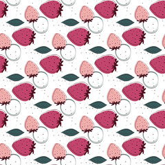 seamless pattern with strawberry