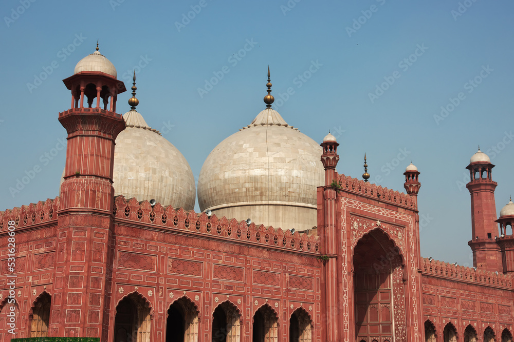 Poster Badshahi Mosque in Lahore, Punjab province, Pakistan