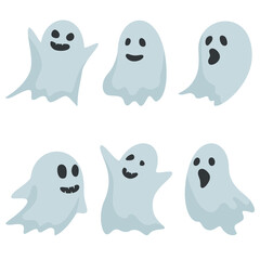 set of funny ghost