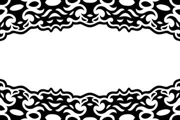 Vector art with abstract black tribal border