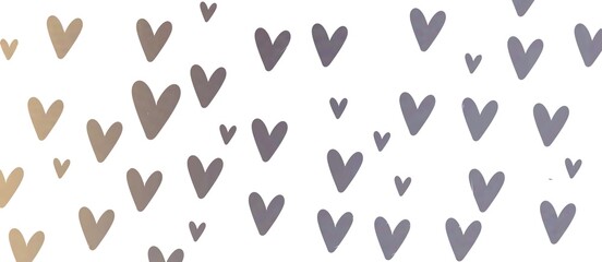 pattern with hearts and yellow to purple gradient
