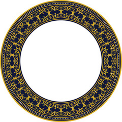 Vintage pattern stylish round frame retro luxury spiral curve cross