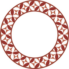Vintage pattern stylish round frame retro geometry curve cross