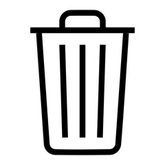 delete icon illustration with outline style used for web or UI purposes