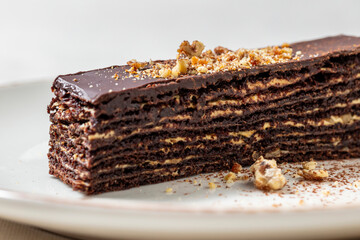 Chocolate cake with nuts