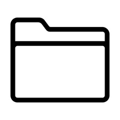 folder icon illustration with outline style used for web or UI purposes