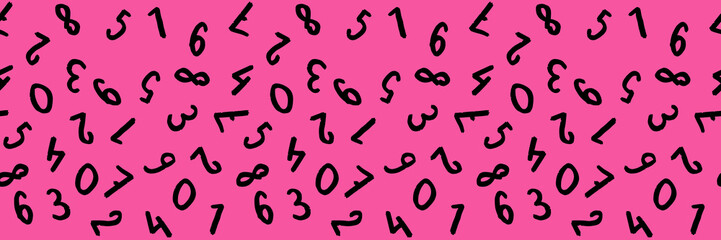 template with the image of keyboard symbols. a set of numbers. Surface template. purple background. Banner for insertion into site.