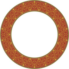 Vintage pattern stylish round frame golden triangle spiral cross line