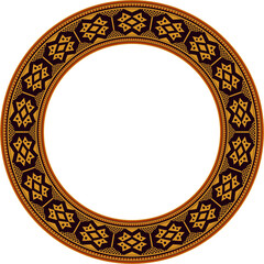 Vintage pattern stylish round frame retero polygon geometry cross