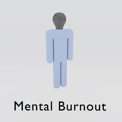 Mental Burnout concept