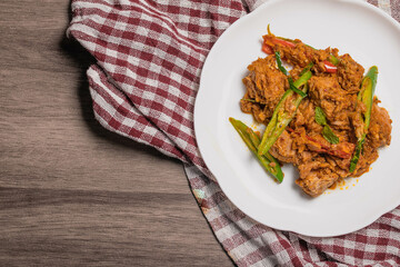 Stir Fried Tuna with Chili Paste, Spicy Thai Food