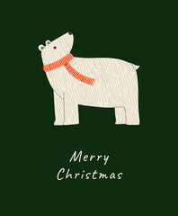 Christmas card. Vector illustration vintage. Party decoration. Festive banner.
