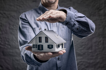 Protect your house insurance, security and home protection concept