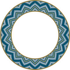Vintage pattern stylish round frame pixel cross line