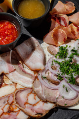Meat and cheese snacks