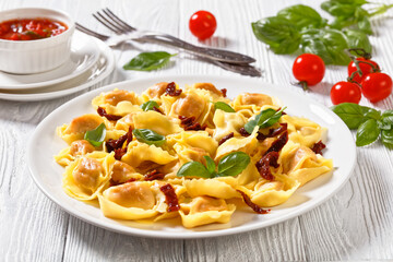 italian Tortelloni stuffed with sun dried tomatoes