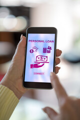 Personal loan concept on a smartphone