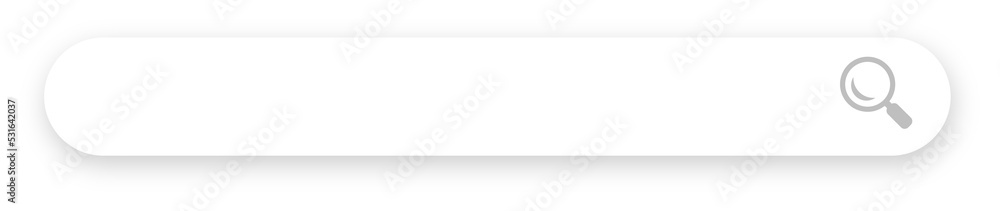 Fototapete search bar with shadow on transparent background. search engine box user interface.