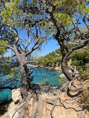Fototapeta na wymiar Beautiful Grdni dol beach, Peljesac, Croatia