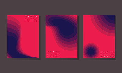 Fototapeta premium Abstract color 3d paper art illustration set. Contrast colors. Vector design layout for banners presentations, flyers, posters and invitations. Eps10.