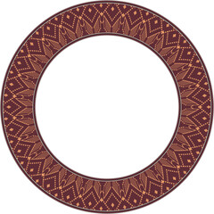 Vintage pattern stylish round frame retro stitch texture geometry cross line