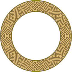 Vintage pattern stylish round frame geometry spiral cross tracery