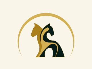 Horse logo. Farming, nature, organic, healthy lifestyle animal icon isolated on light background. Ranch emblem.	