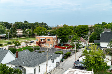 Fototapeta na wymiar Overhead View of Downtown Orland Park, IL (Suburban Chicago)