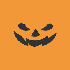 Scary face of Halloween pumpkin. Jack o lantern design