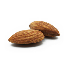 Almonds isolated on white background