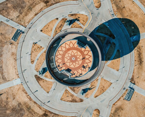 The center of family and marriage in Kazan, Russia. A popular tourist attraction. View from above