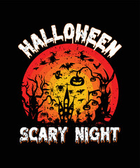 Halloween Scary Night/Halloween t-shirt design