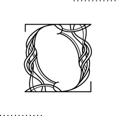 frames with scrolls and nature roots curves for borders and eco-design	