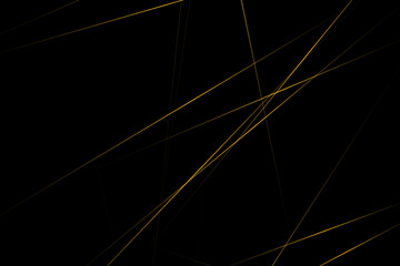 Fototapeta premium Abstract black with gold lines, triangles background modern design. Vector illustration EPS 10.
