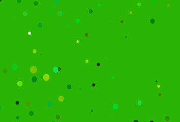 Light Green, Yellow vector template with circles.
