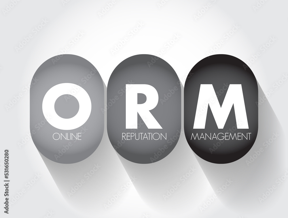 Poster orm online reputation management - practice of attempting to shape public perception of a person or 