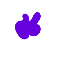 Abstract Shapes Organic Bright Purple