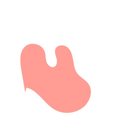 Abstract Shapes Organic Pastel Pink