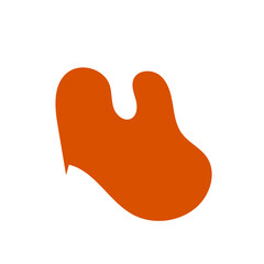 Abstract Shapes Organic Dark Orange