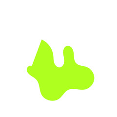 Abstract Shapes Organic Neon Yellow